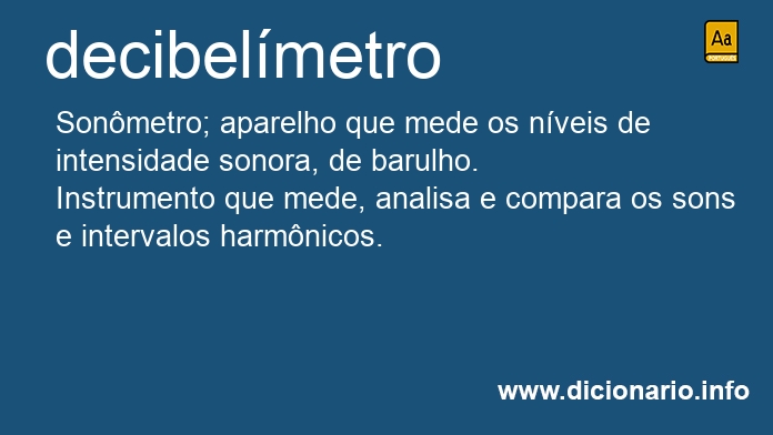 Significado de decibelmetro