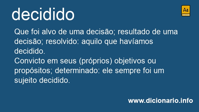 Significado de decidido