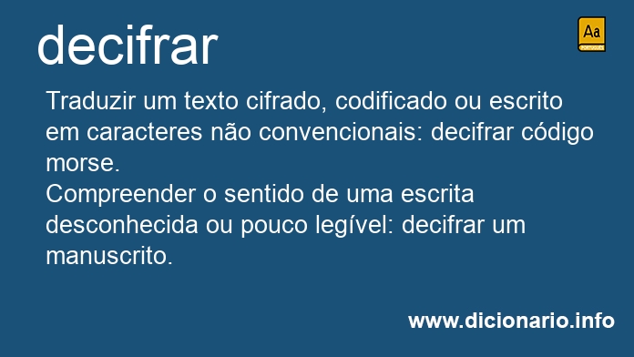 Significado de decifrara