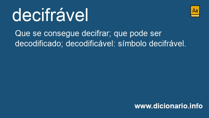 Significado de decifrvel