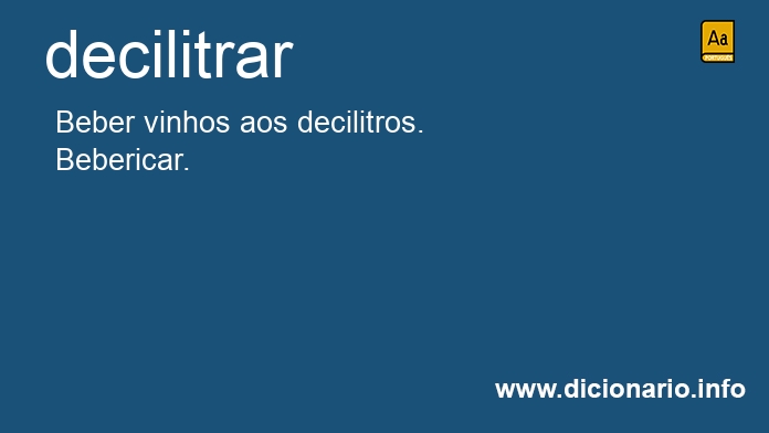 Significado de decilitrar