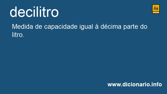 Significado de decilitros