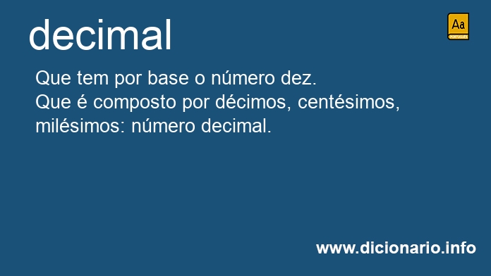 Significado de decimal