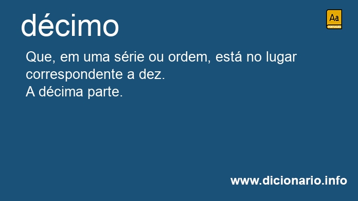 Significado de dcimo