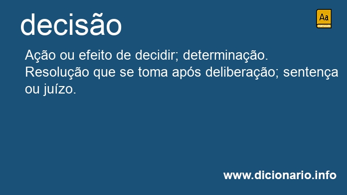 Significado de deciso