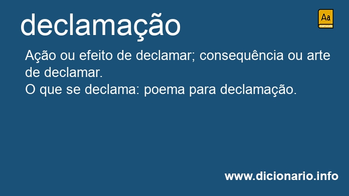 Significado de declamaes