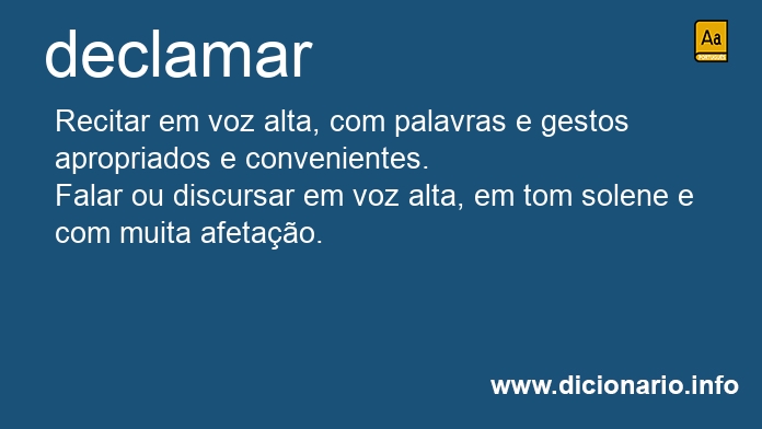 Significado de declamai