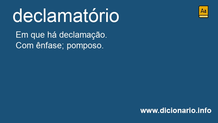 Significado de declamatrio