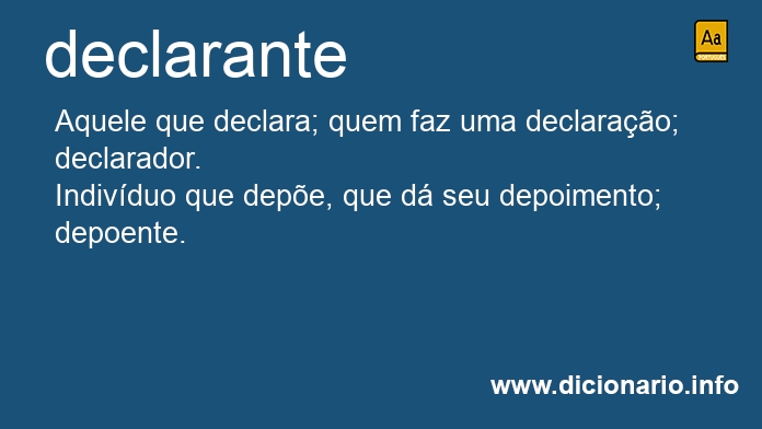 Significado de declarantes