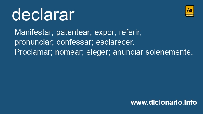 Significado de declararas