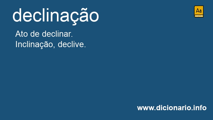 Significado de declinao