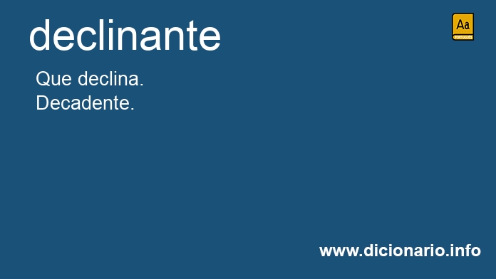 Significado de declinante