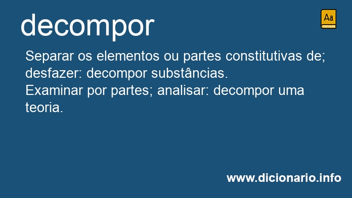 Significado de decomponde