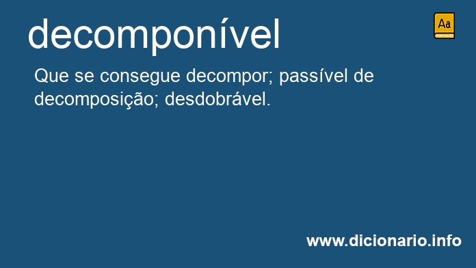 Significado de decomponvel