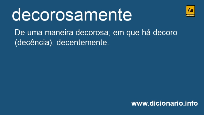 Significado de decorosamente