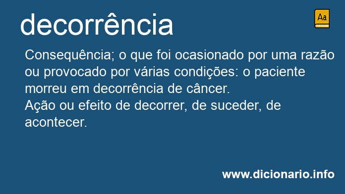 Significado de decorrncias