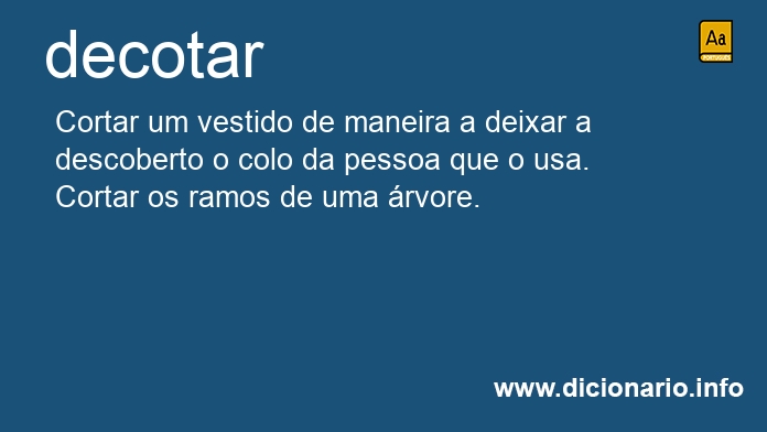 Significado de decotaras