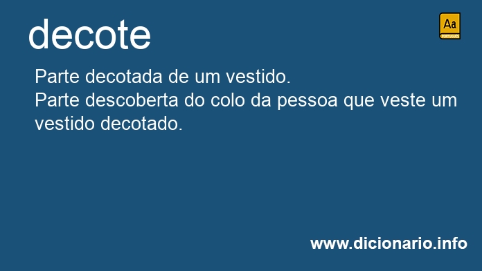 Significado de decote