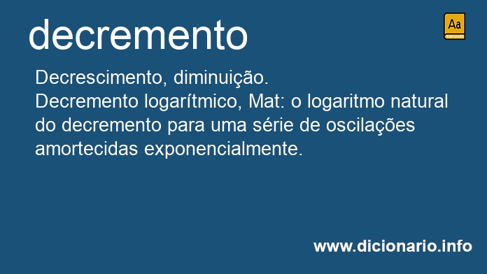 Significado de decremento