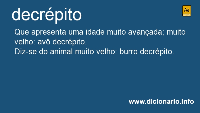 Significado de decrpito