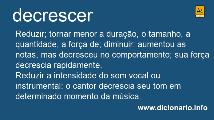 Significado de decrescem