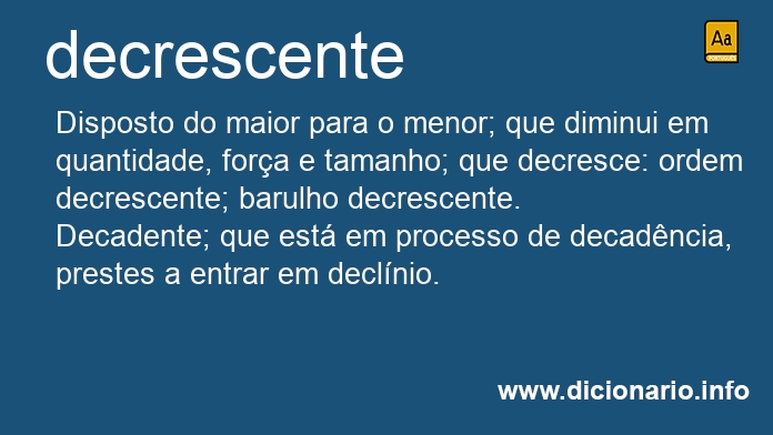 Significado de decrescentes