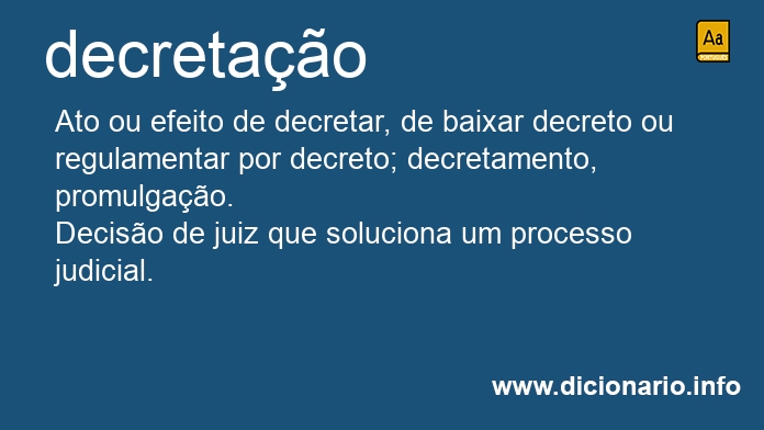 Significado de decretao