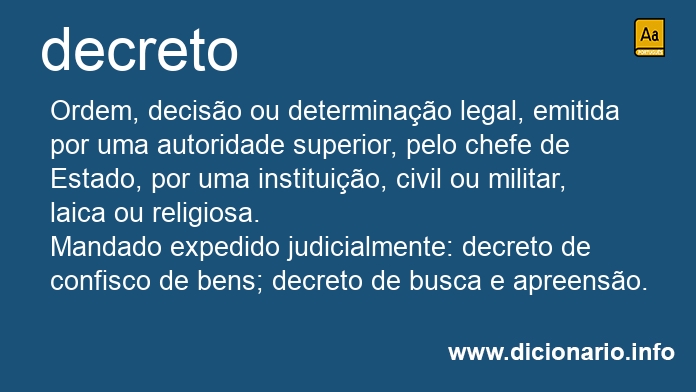 Significado de decreto