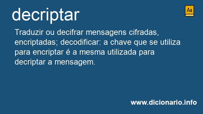 Significado de decriptar