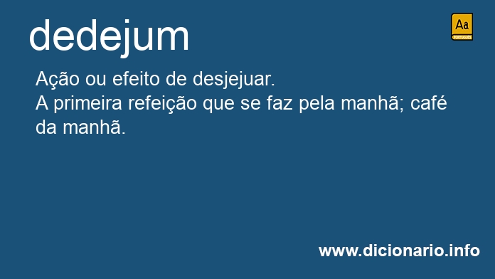 Significado de dedejum