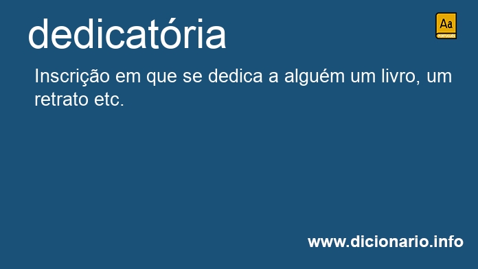 Significado de dedicatrias