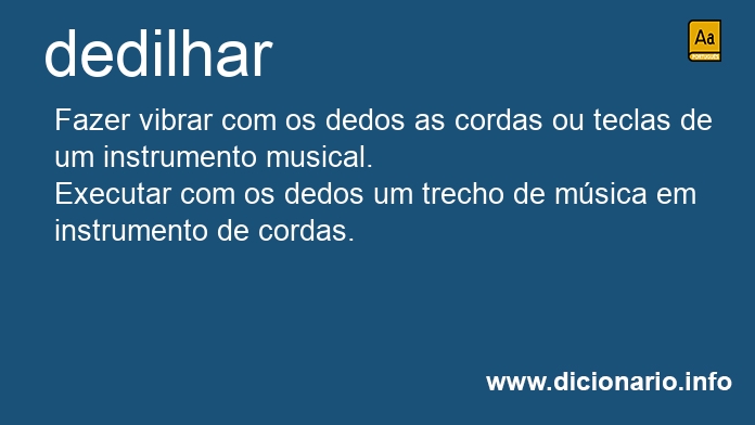 Significado de dedilhar