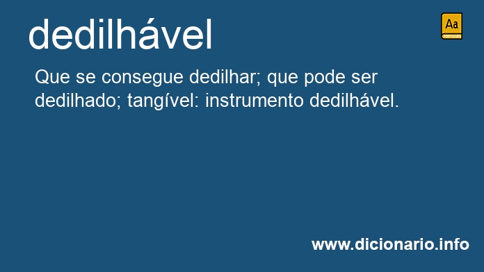 Significado de dedilhvel