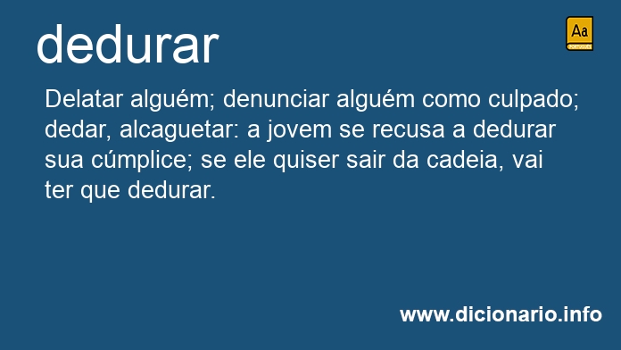 Significado de dedurars