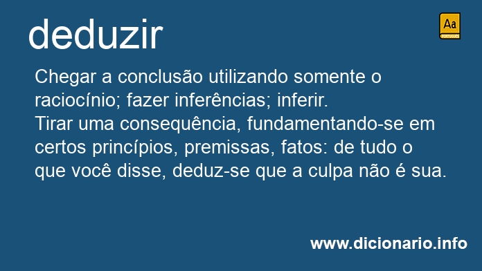 Significado de deduzais