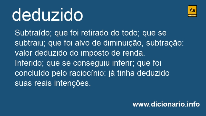 Significado de deduzido