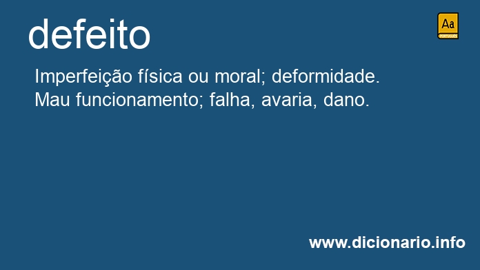 Significado de defeitos