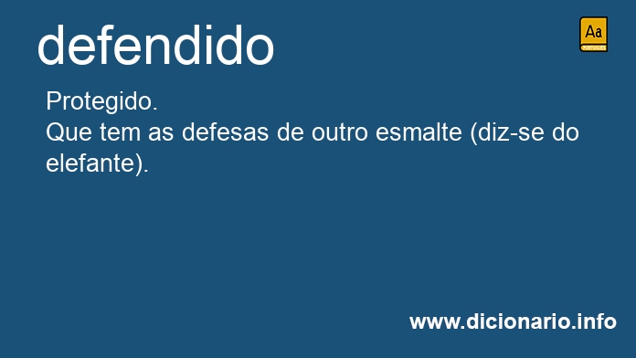 Significado de defendido