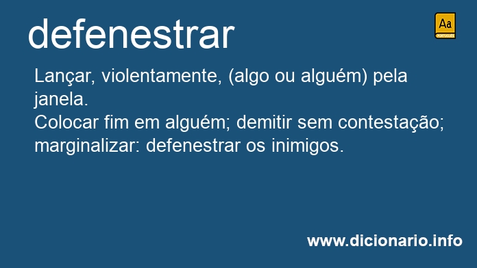 Significado de defenestrarei