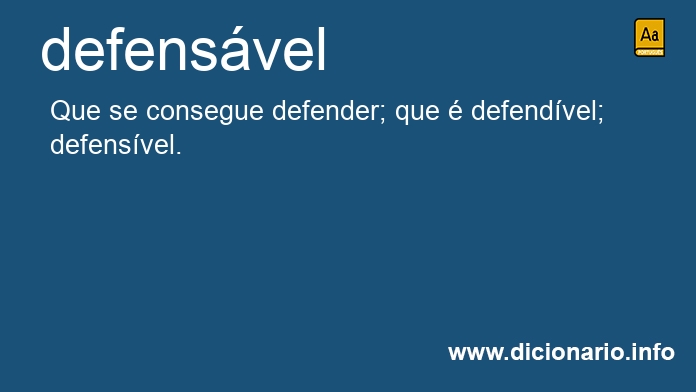 Significado de defensvel