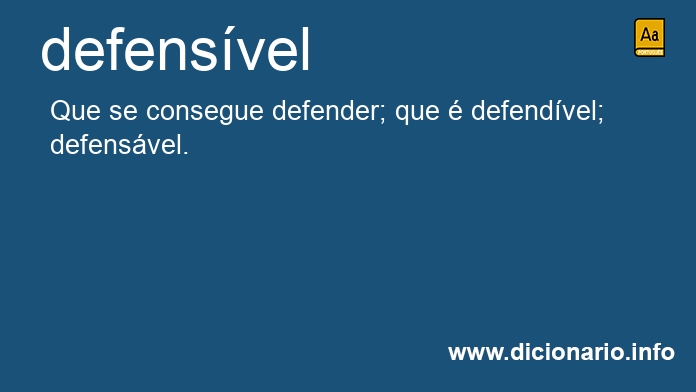 Significado de defensvel