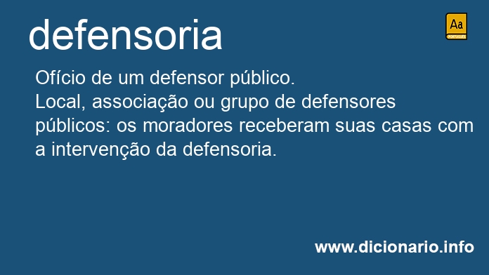 Significado de defensoria