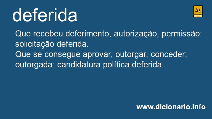 Significado de deferida