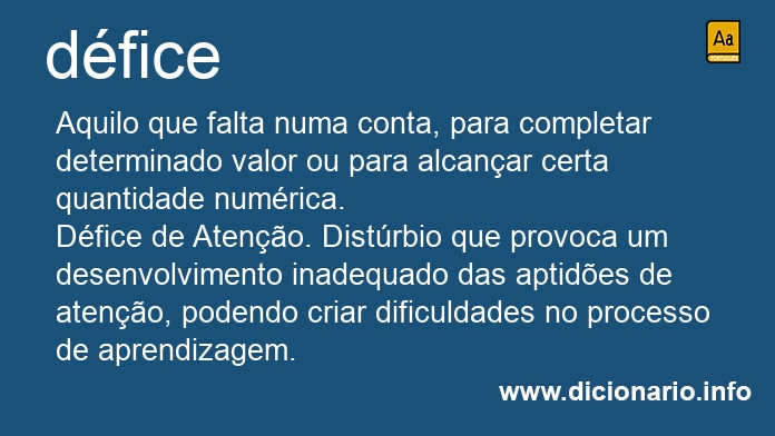 Significado de dfice