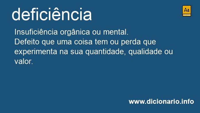 Significado de deficincia