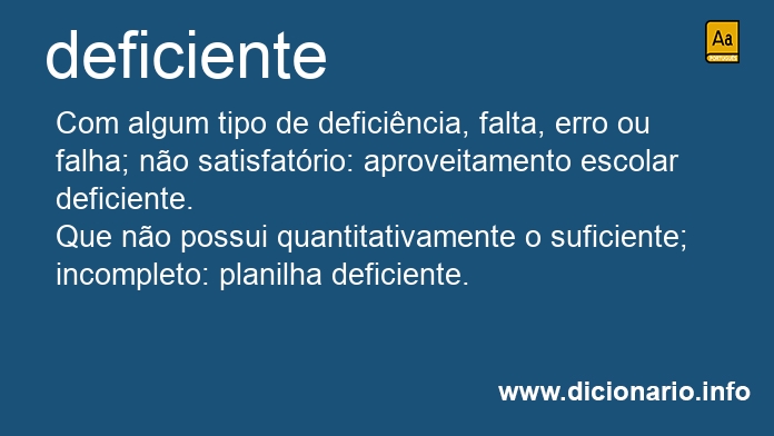 Significado de deficiente