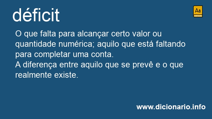 Significado de dficit