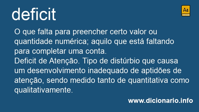 Significado de deficit