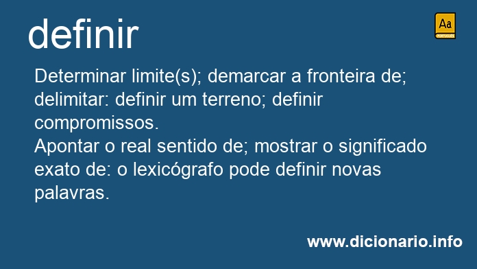 Significado de definais