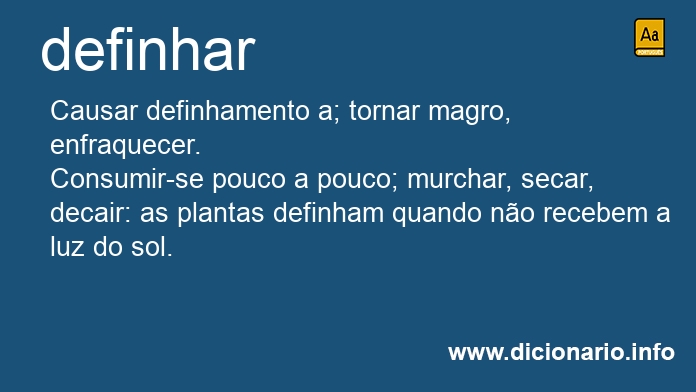 Significado de definhaste
